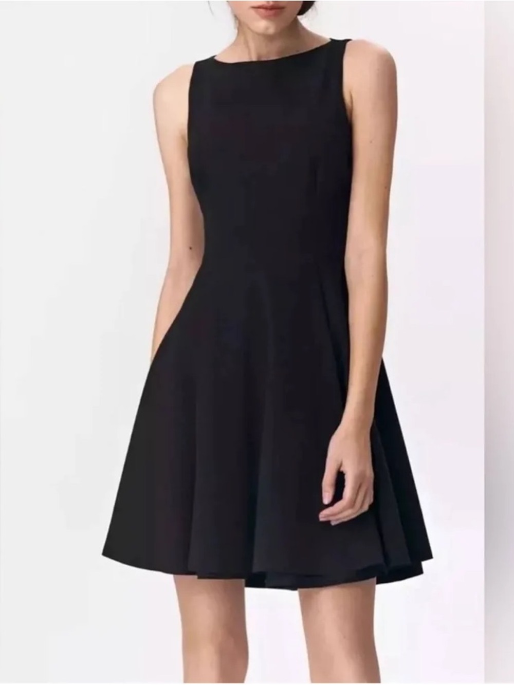 🆕 NWT SPANX Black Sleeveless The Perfect Fit-and-Flare Mini Dress